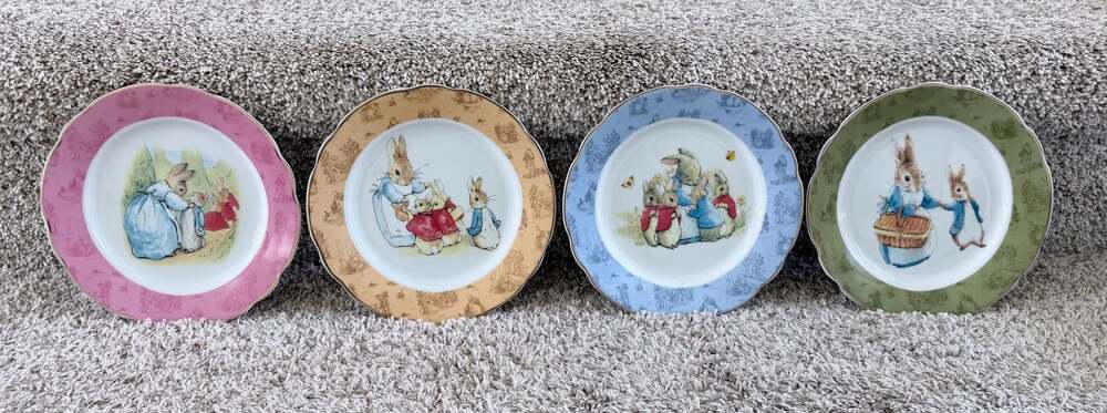 Zrike Brands Beatrix Potter Peter Rabbit Salad Plates Set of 4